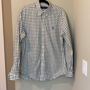Ralph Lauren Medium Button Down Yellow Blue White